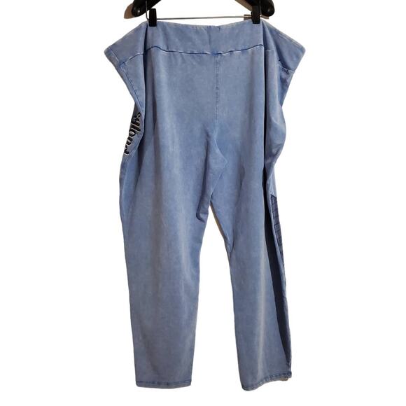 Disney Disneyland Resort Spellout Cropped Moto Leggings Womens Plus Size 3X Blue - Picture 3 of 8